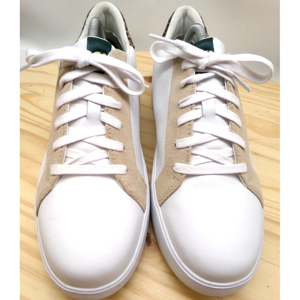 Cole Haan Grand Crosscourt Joy Platform Sneaker Women 10.5 B Optic White Leopard